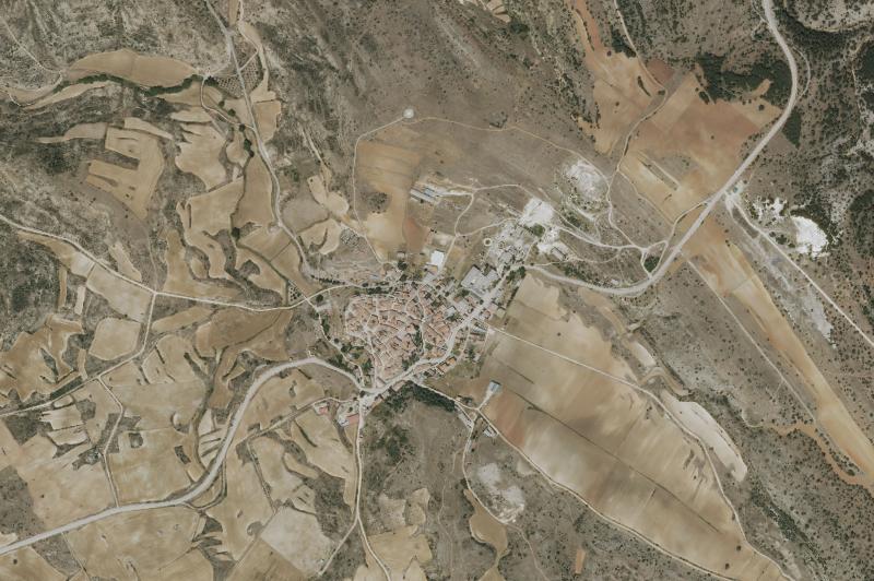 Ortofoto actual del núcleo de Villanueva de Alcorón