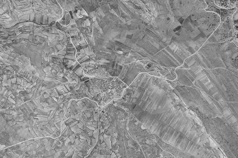 Ortofoto de 1956-1957 del núcleo de Villanueva de Alcorón