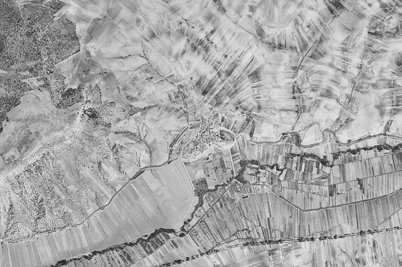Ortofoto de 1956-1957 del núcleo de Villaseca de Henares