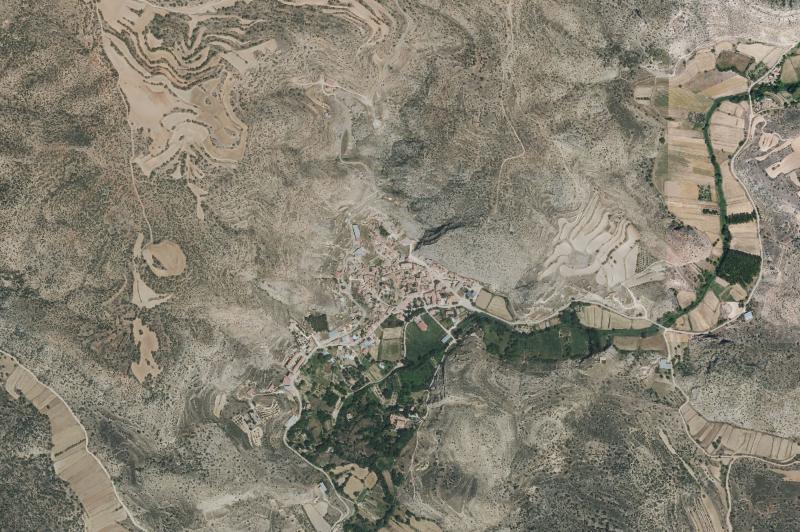 Ortofoto actual del núcleo de Villel de Mesa
