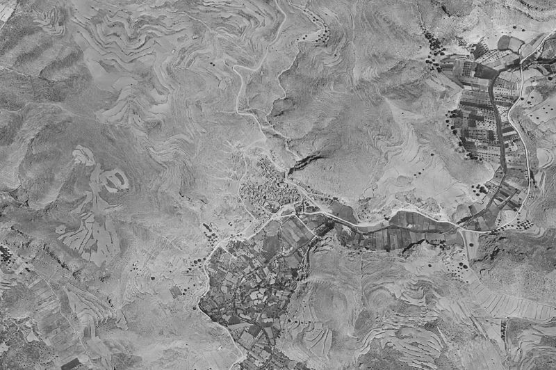 Ortofoto de 1956-1957 del núcleo de Villel de Mesa