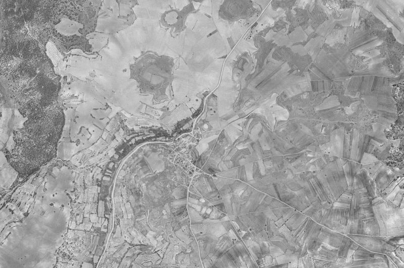 Ortofoto de 1956-1957 del núcleo de Yebes
