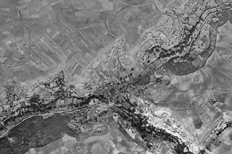 Ortofoto de 1956-1957 del núcleo de Yélamos de Abajo