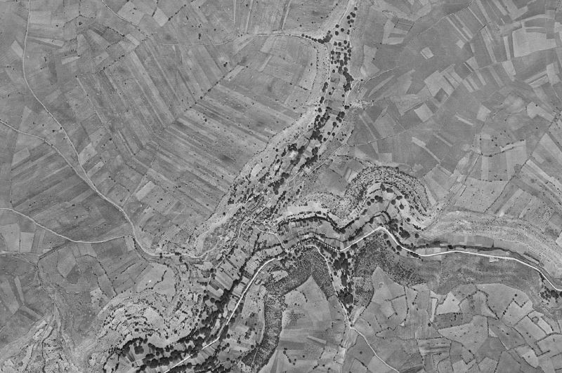 Ortofoto de 1956-1957 del núcleo de Yélamos de Arriba