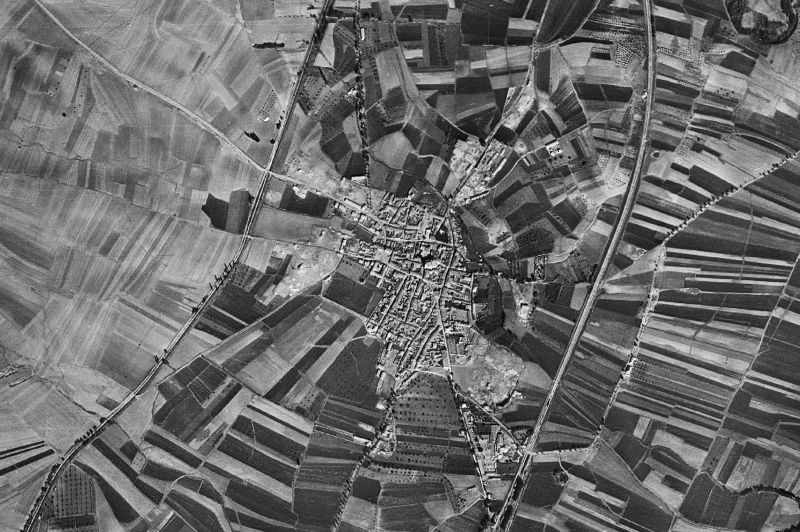 Ortofoto de 1956-1957 del núcleo de Yunquera de Henares