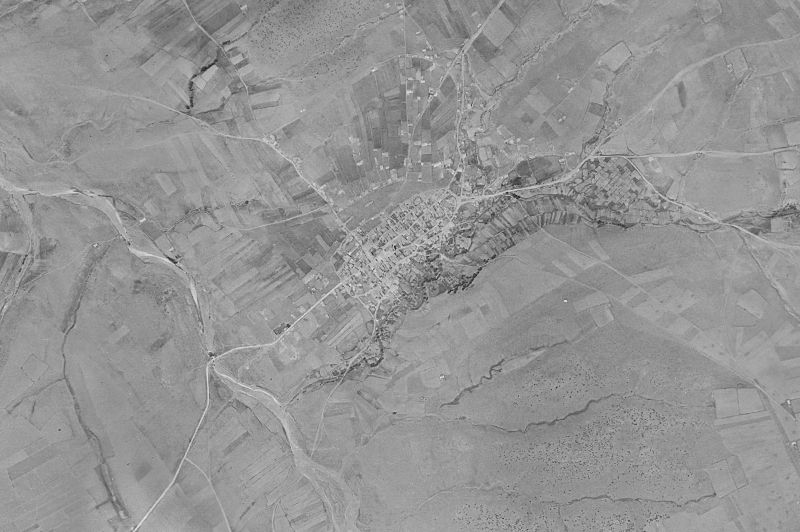 Ortofoto de 1956-1957 del núcleo de La Yunta