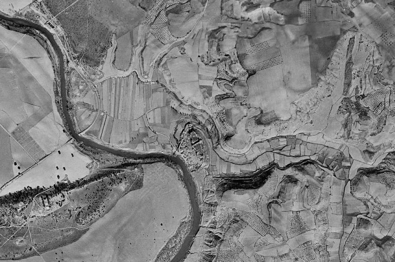 Ortofoto de 1956-1957 del núcleo de Zorita de los Canes
