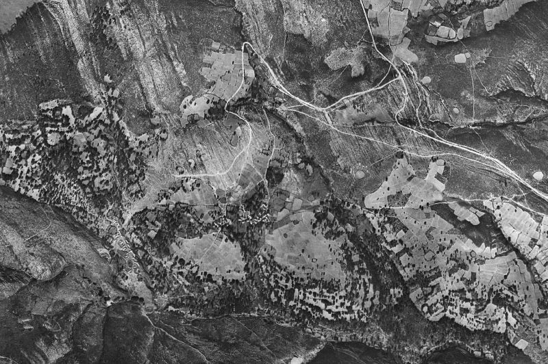 Ortofoto de 1956-1957 del núcleo de Semillas