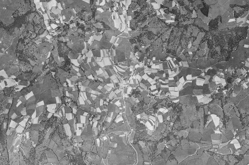 Ortofoto de 1956-1957 del núcleo de Abaltzisketa