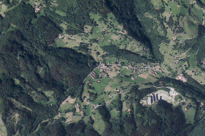 Ortofoto actual del núcleo de Albiztur