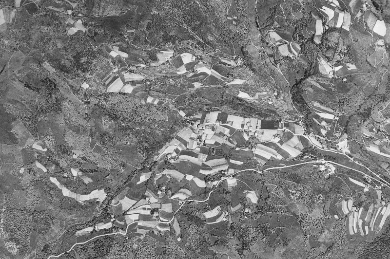 Ortofoto de 1956-1957 del núcleo de Albiztur
