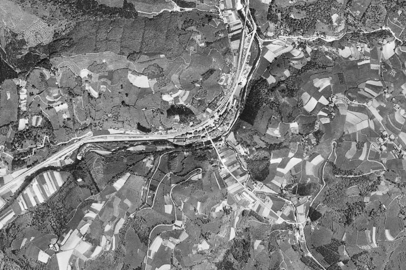Ortofoto de 1956-1957 del núcleo de Alegia
