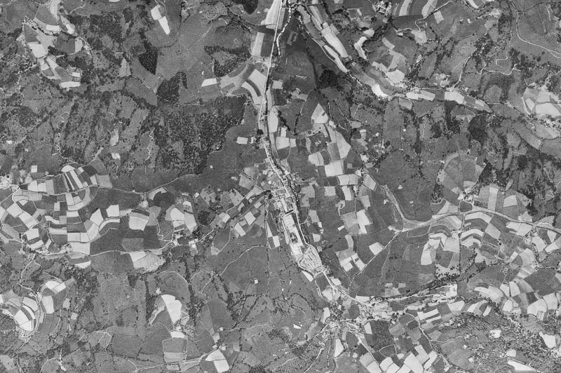 Ortofoto de 1956-1957 del núcleo de Amezketa