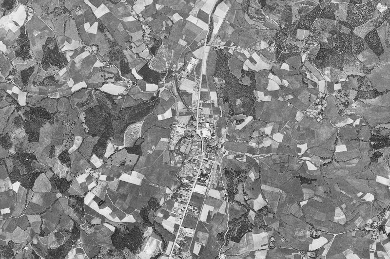 Ortofoto de 1956-1957 del núcleo de Aretxabaleta