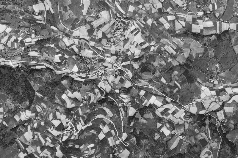 Ortofoto de 1956-1957 del núcleo de Asteasu
