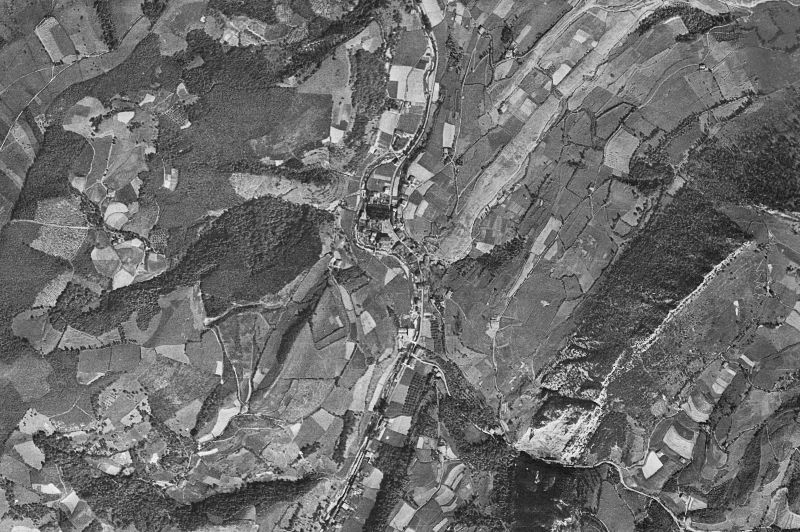 Ortofoto de 1956-1957 del núcleo de Ataun