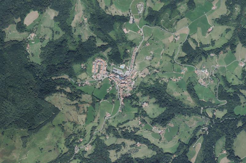 Ortofoto actual del núcleo de Aia