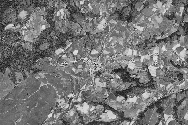Ortofoto de 1956-1957 del núcleo de Aia