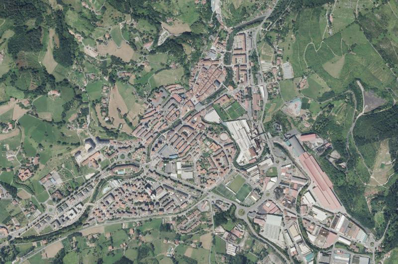 Ortofoto actual del núcleo de Azpeitia