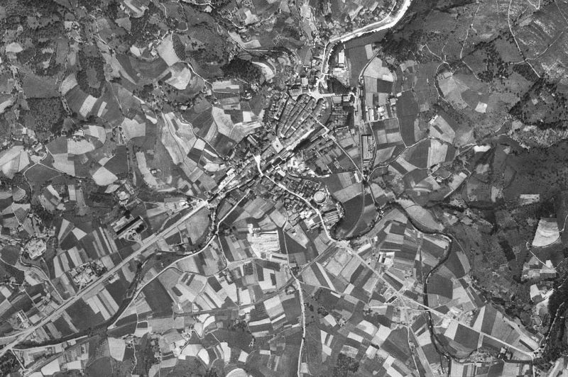Ortofoto de 1956-1957 del núcleo de Azpeitia
