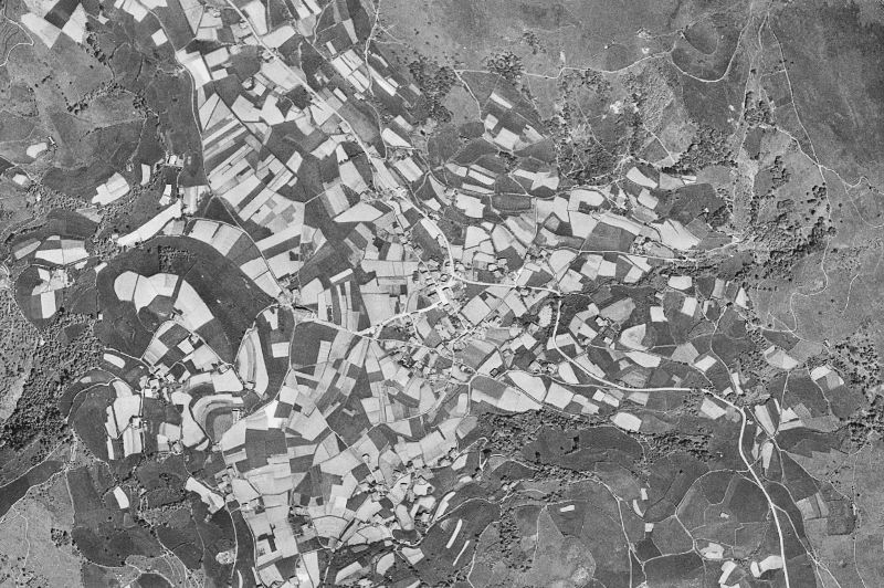 Ortofoto de 1956-1957 del núcleo de Berastegi
