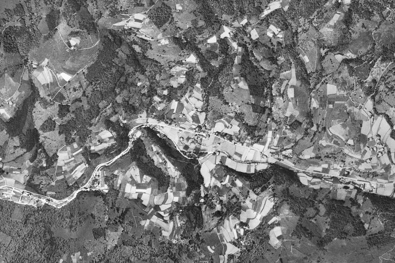 Ortofoto de 1956-1957 del núcleo de Berrobi