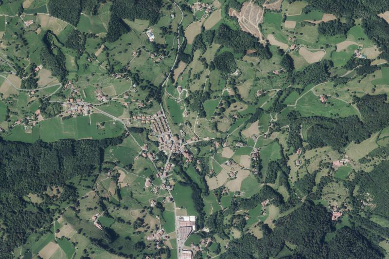 Ortofoto actual del núcleo de Bidania-Goiatz