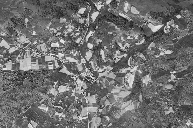 Ortofoto de 1956-1957 del núcleo de Bidania-Goiatz