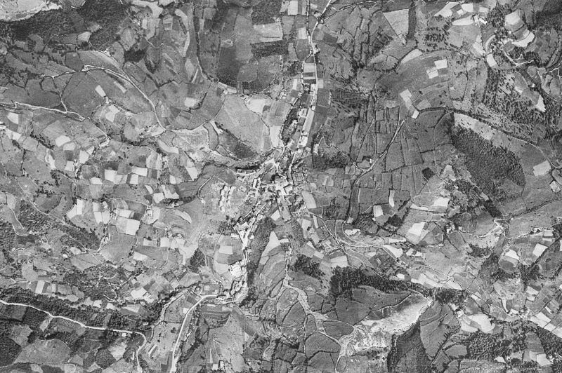 Ortofoto de 1956-1957 del núcleo de Zegama