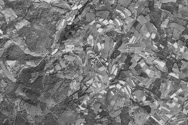 Ortofoto de 1956-1957 del núcleo de Zerain