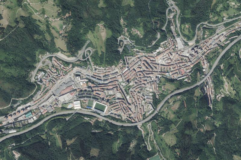 Ortofoto actual del núcleo de Eibar