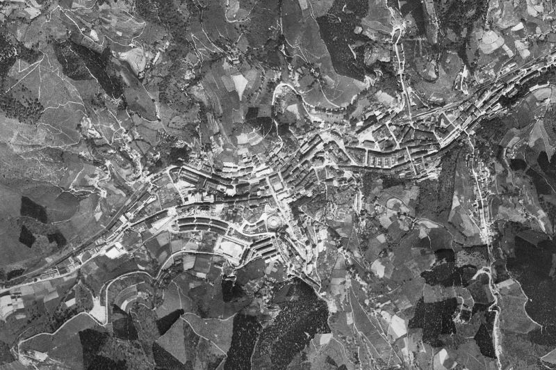 Ortofoto de 1956-1957 del núcleo de Eibar