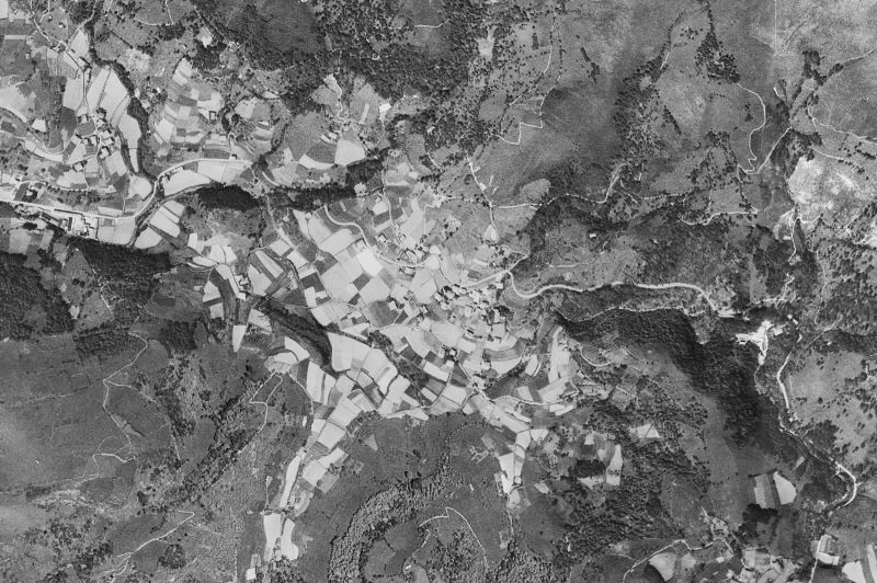 Ortofoto de 1956-1957 del núcleo de Elduain