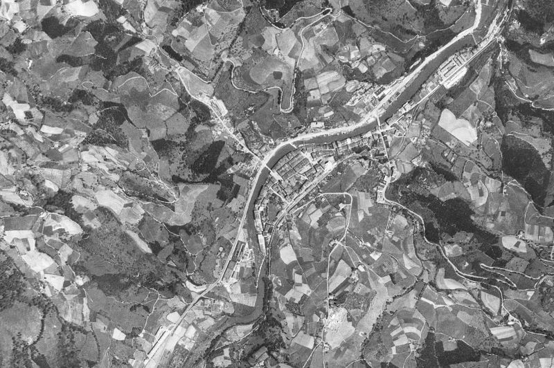 Ortofoto de 1956-1957 del núcleo de Elgoibar