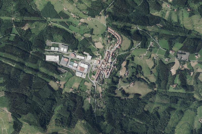 Ortofoto actual del núcleo de Elgeta