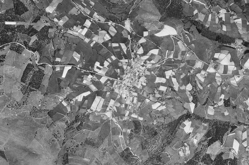 Ortofoto de 1956-1957 del núcleo de Elgeta