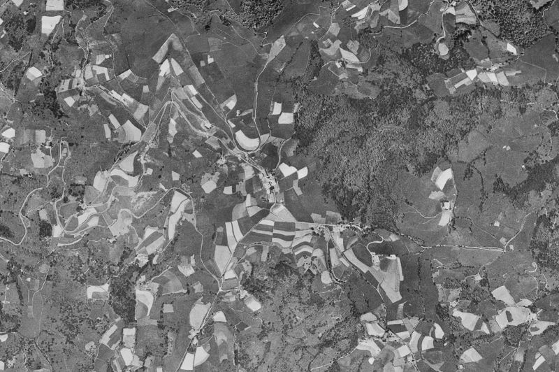 Ortofoto de 1956-1957 del núcleo de Gaintza