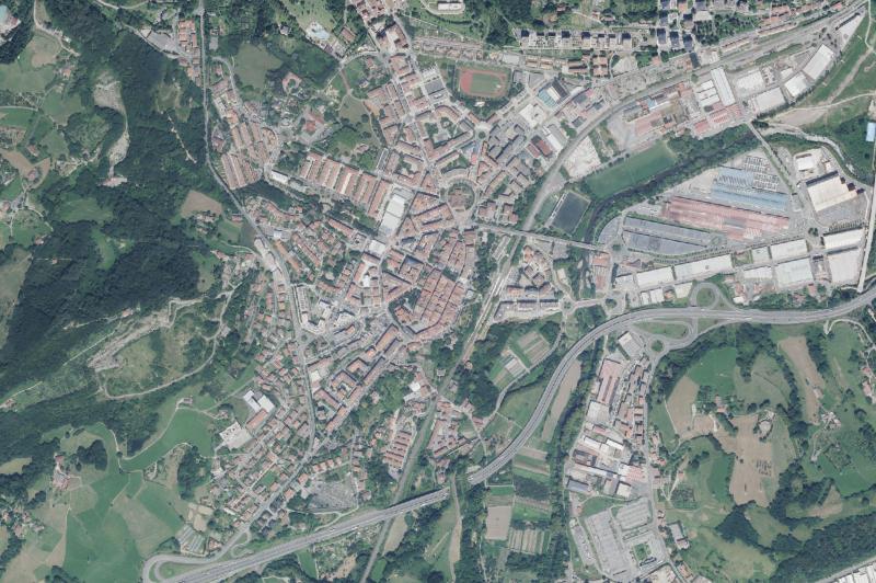 Ortofoto actual del núcleo de Hernani