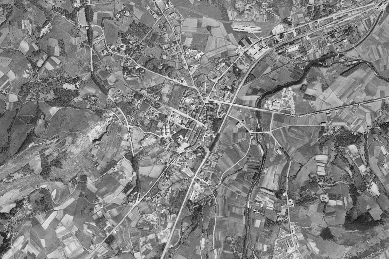 Ortofoto de 1956-1957 del núcleo de Hernani