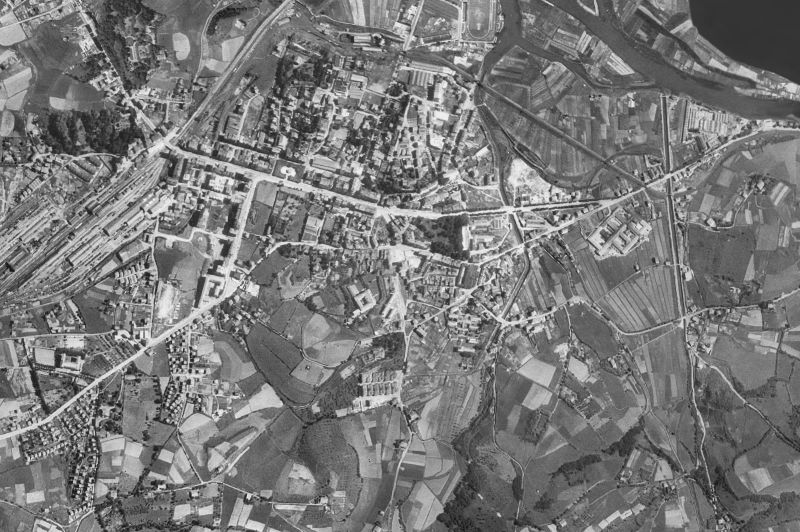 Ortofoto de 1956-1957 del núcleo de Irun