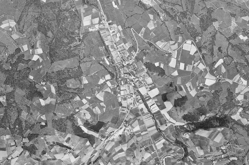 Ortofoto de 1956-1957 del núcleo de Lazkao