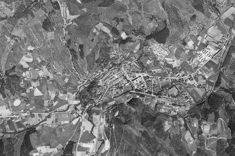 Ortofoto de 1956-1957 del núcleo de Arrasate/Mondragón