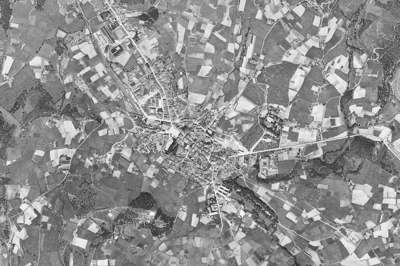 Ortofoto de 1956-1957 del núcleo de Oñati