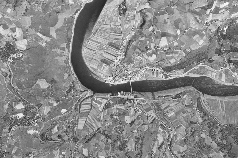 Ortofoto de 1956-1957 del núcleo de Orio
