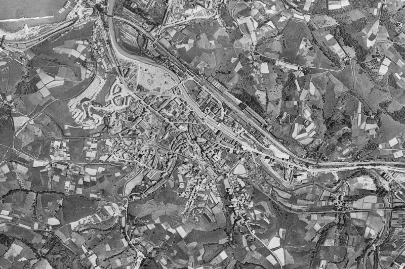 Ortofoto de 1956-1957 del núcleo de Errenteria