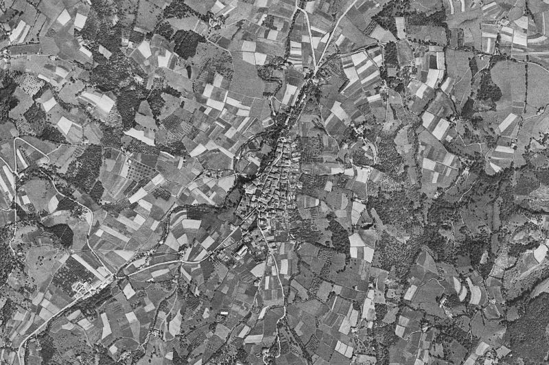 Ortofoto de 1956-1957 del núcleo de Segura