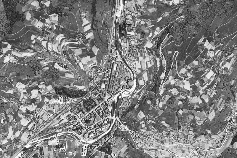 Ortofoto de 1956-1957 del núcleo de Tolosa