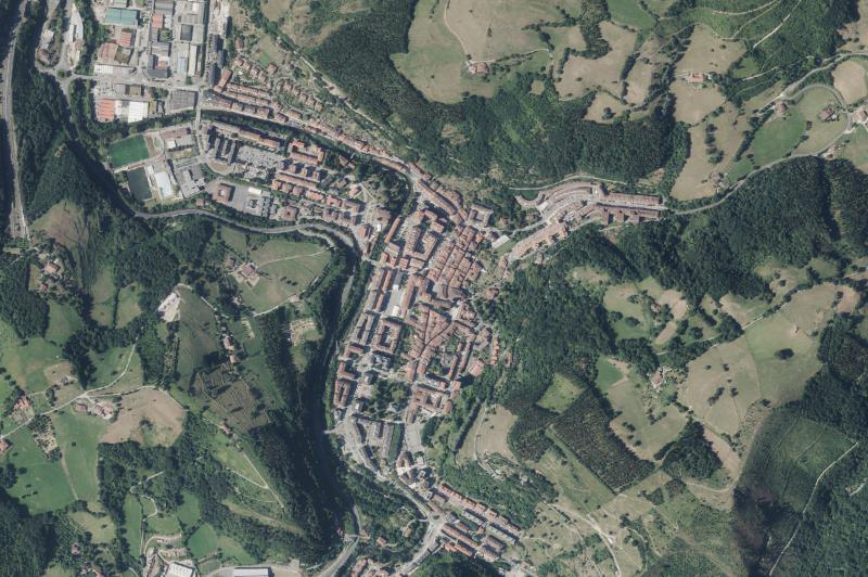 Ortofoto actual del núcleo de Bergara