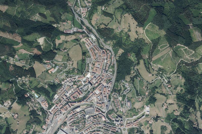 Ortofoto actual del núcleo de Urretxu