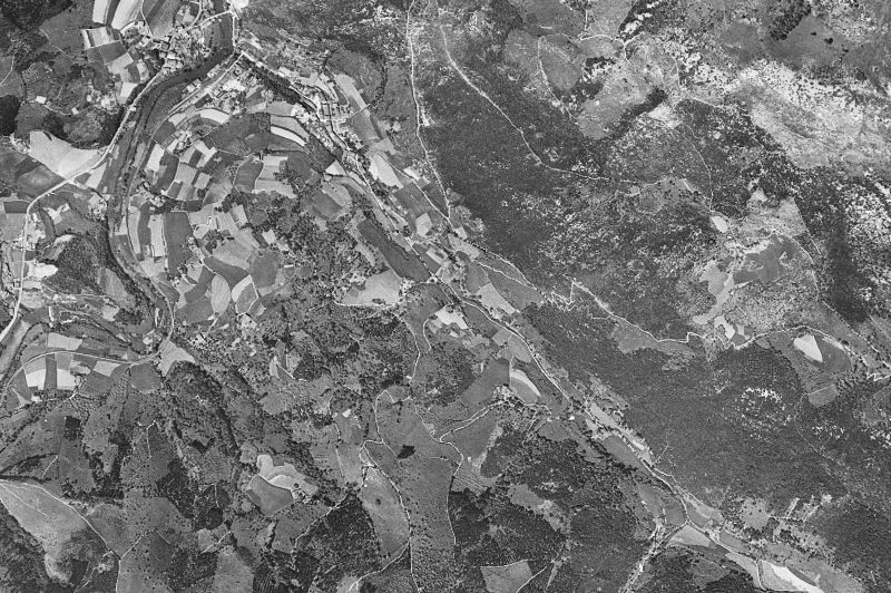 Ortofoto de 1956-1957 del núcleo de Mendaro
